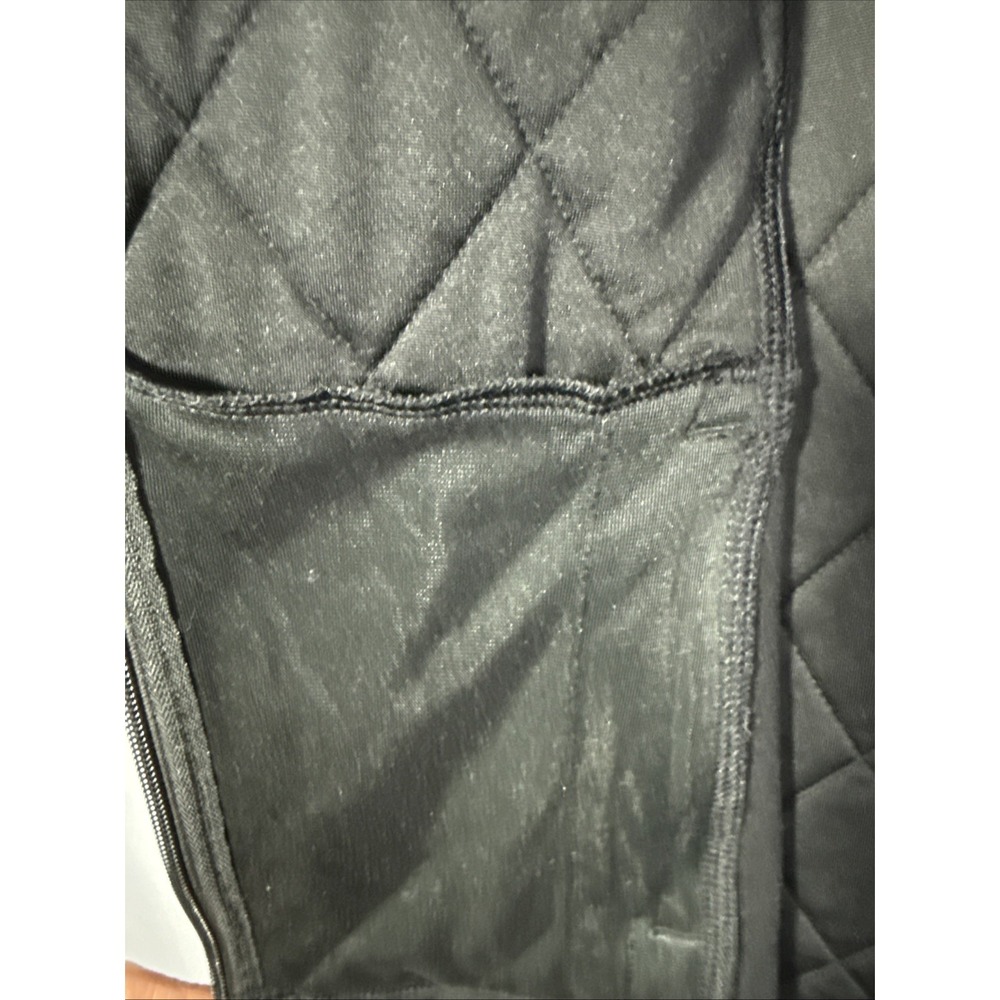 Lolë Womens Quilted Jacket Small Black 1/4 Zip Running Jogging Active Pullover - Picture 10 of 15